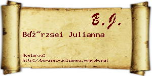 Börzsei Julianna névjegykártya