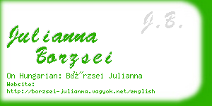 julianna borzsei business card